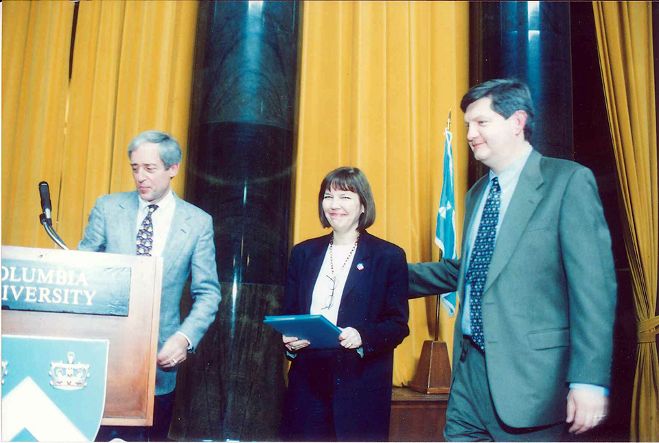 George Rupp, Judith Miller and Jim Risen