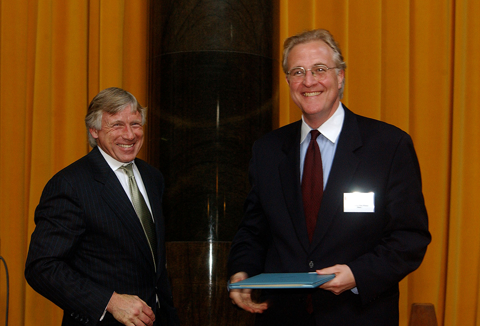 Lee Bollinger and Paul Moravec