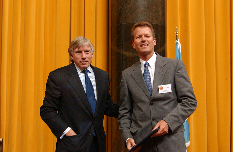 Lee Bollinger and Tom Philp