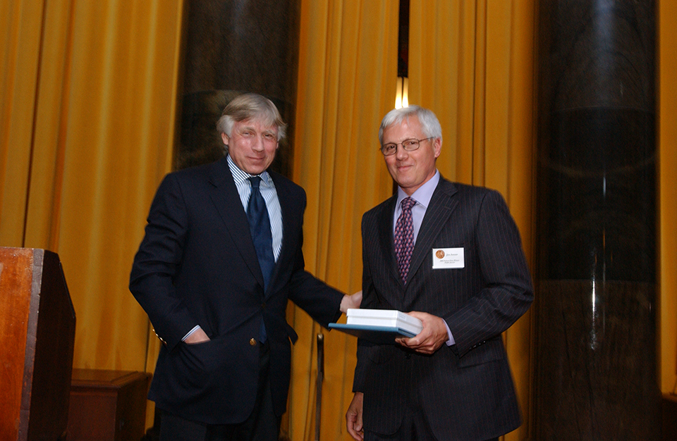 Lee Bollinger and Jim Amos