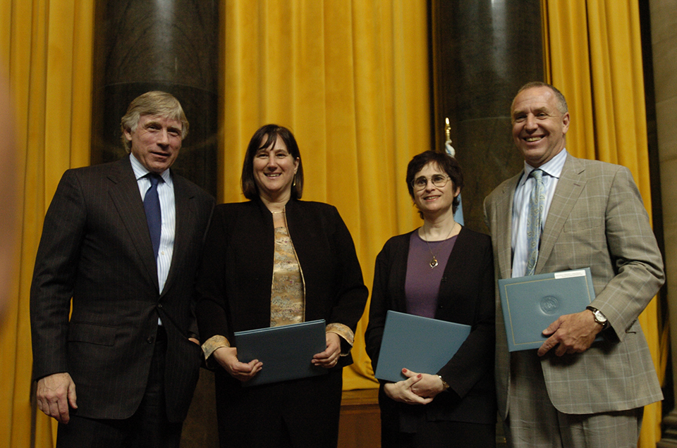 Lee Bollinger, Heidi Evans, Beverly Weintraub and Arthur Browne