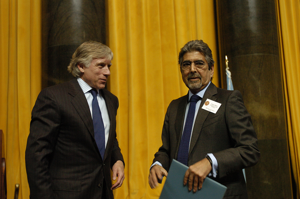 Lee Bollinger and Sonny Mehta