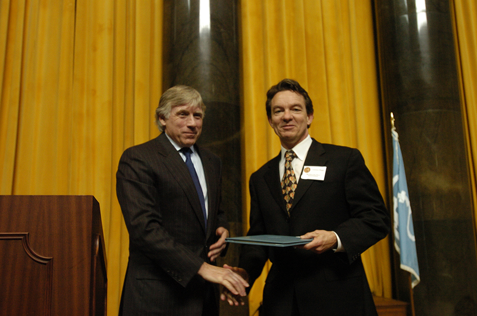 Lee Bollinger and Lawrence Wright