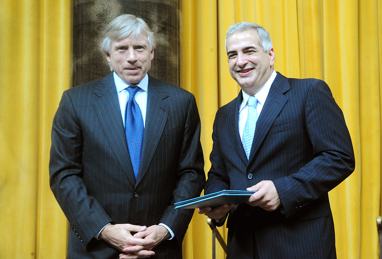 Lee Bollinger and Anthony Shadid