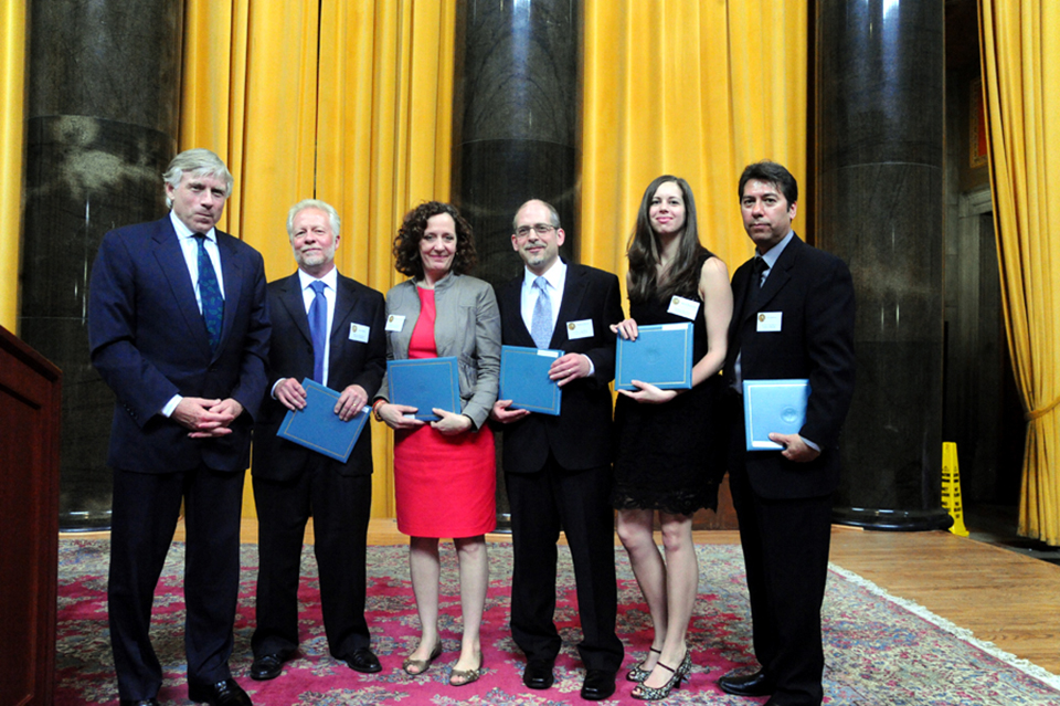 Lee Bollinger, Gary Porter, Kathleen Gallagher, Mark Johnson, Alison Sherwood and Lou Saldivar