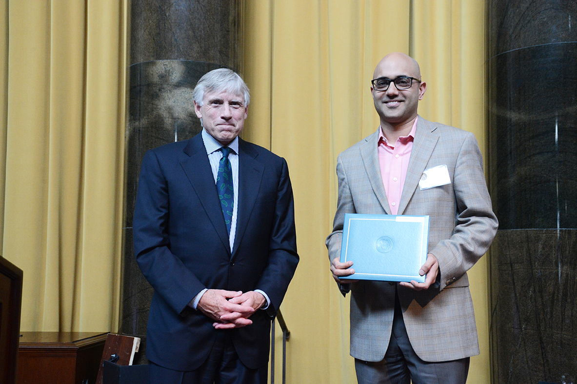 Lee Bollinger and Ayad Akhtar