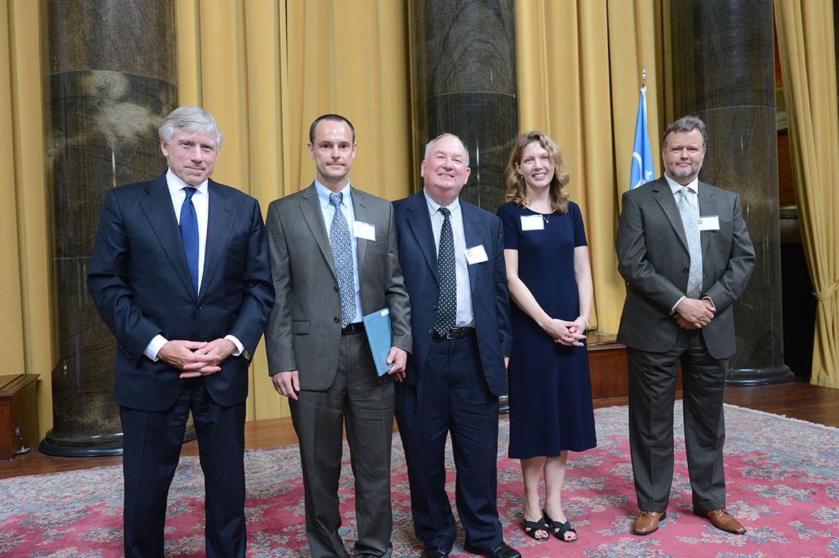 Lee Bollinger, Erik Lukens, Mark Hester, Susan Nielsen and Len Reed