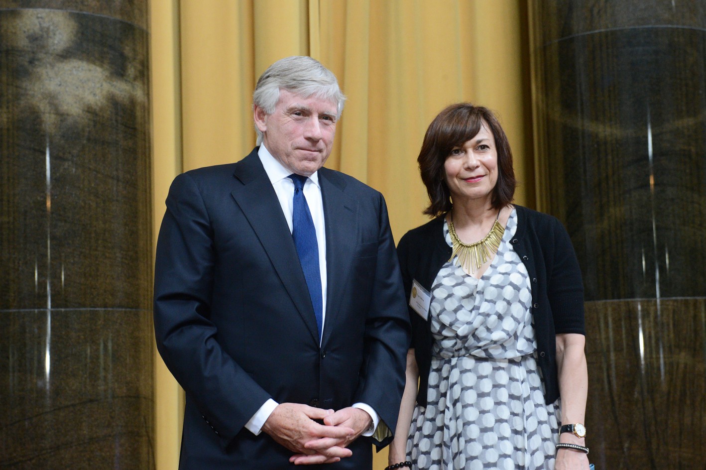 Lee Bollinger and Inga Saffron