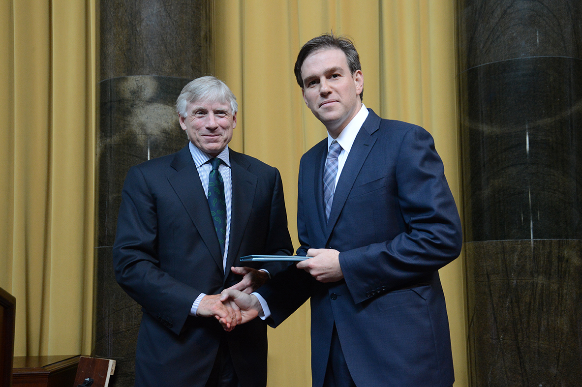 Lee Bollinger and Bret Stephens
