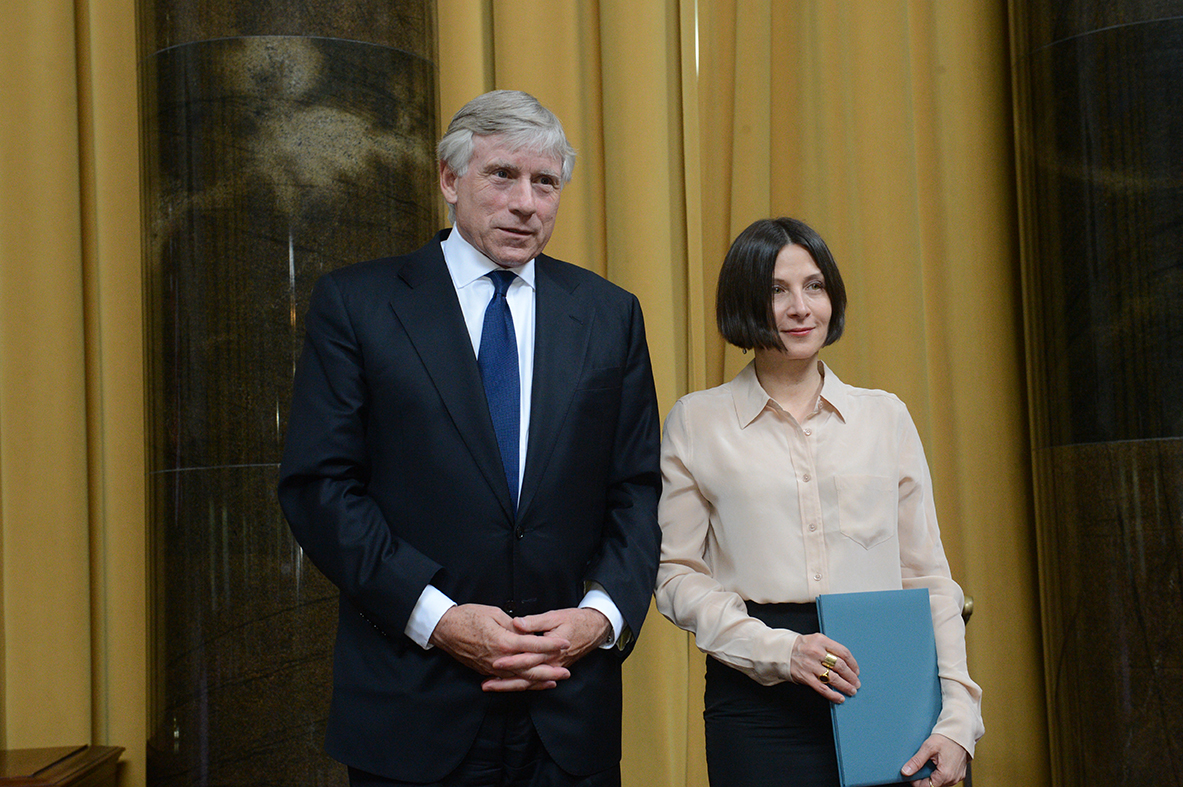 Lee Bollinger and Donna Tartt