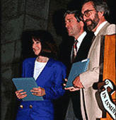 Stephanie Saul, George Rupp and Brian Donovan