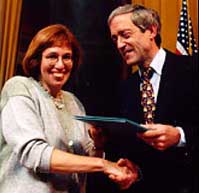 Linda Greenhouse and George Rupp