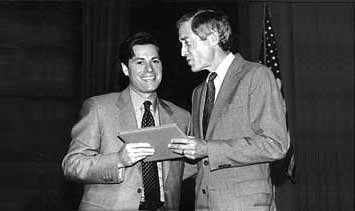 J.R. Moehringer and George Rupp