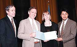 George Rupp, Eric Nalder, Deborah Nelson and Alex Tizon