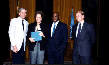 George Rupp, Soma Golden Behr, Gerald Boyd and Michael Winerip 