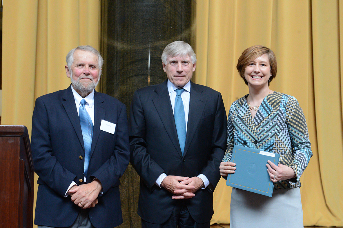 Mike Pride, Lee Bollinger and Kathleen Kingsbury
