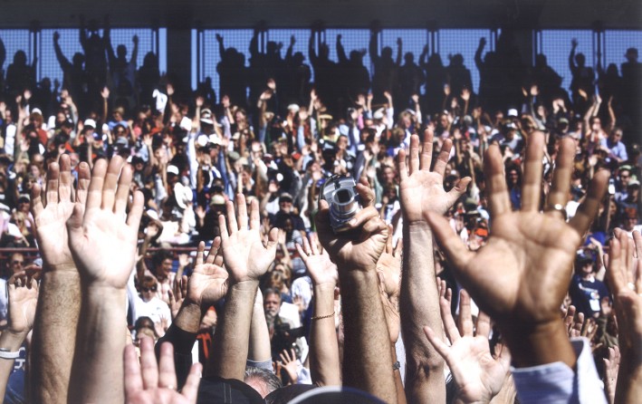 A show of hands at a rally at Ed Smith Stadium in Sarasota, Fla: Who makes under $250,000 a year?, Senator Obama asked.