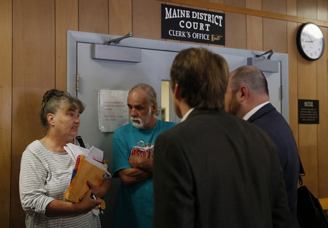 After living in several campgrounds over the summer, the Grants appear in Maine District Court to try to retrieve their belongings from the mobile home. Without a lawyer, the Grants have few options for recourse against their former landlord. The Grants were only allowed to reclaim a few personal possessions (Jessica Rinaldi, The Boston Globe).