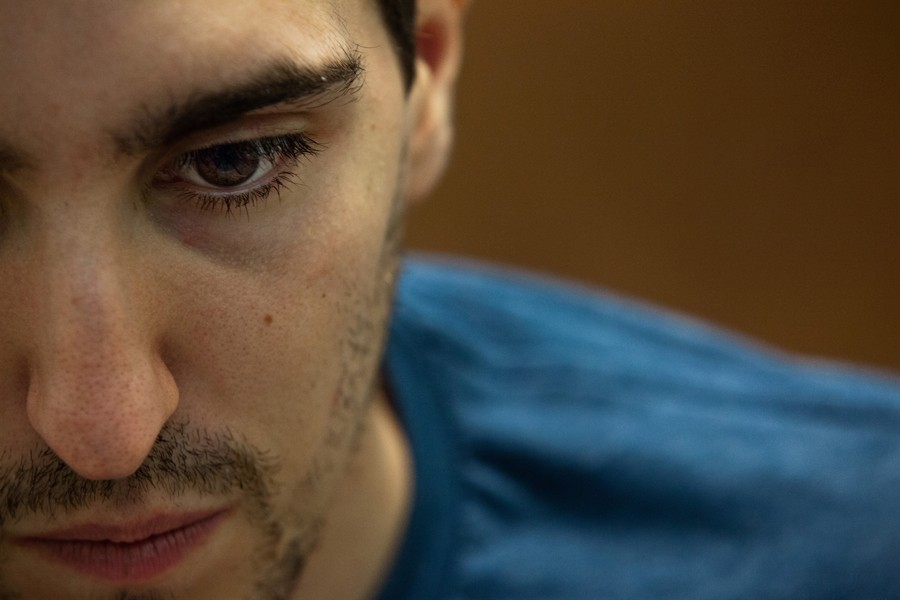 Bauman's eyelashes were scorched in the blast.  They had been long and bristly.  Now, they were growing back, only slower than he'd liked.  (Josh Haner, The New York Times - June 5, 2013)