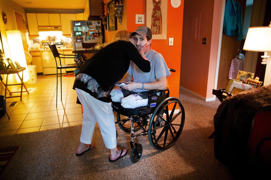 At home in the apartment he shares with his mother in Chelmsford, Mass., Bauman was agitated that she could not find one of his prescriptions. (Josh Haner, The New York Times - May 10, 2013)