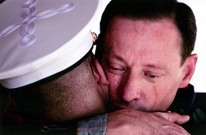 As his son's funeral neared, Jeff Cathey's tears rarely stopped. He often found comfort in the men who shared his son's uniform. "Someone asked me what I learned from my son," he said. "He taught me you need more than one friend."