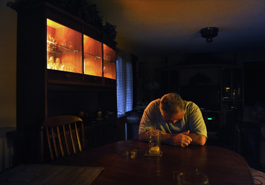 Fort Pierce, Fla.: Lonnie Briglia, 60, paused to compose himself as he told of the losing battle with the bank to save the family home. 'It's like life is a big donut and I fell through the hole,' he said. He's inside the small trailer he bought with his wife for $750 after losing the family home to foreclosure. He's been on the fence about whether to take part in the SNAP program but said he might do so if he felt desperate enough. Many eligible seniors pass up food-stamp benefits, either out of pride or b
